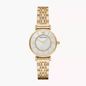 Emporio Armani Women's Two-Hand Gold-Tone Stainless Steel Watch
